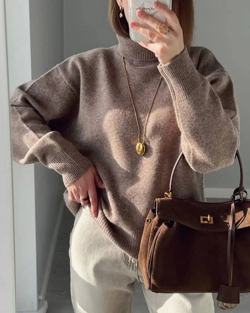 Women's Wool Turtleneck Sweater