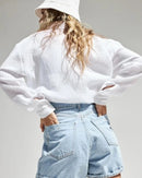 Lapel Collar Single-Breasted Loose-Fitting Shirt