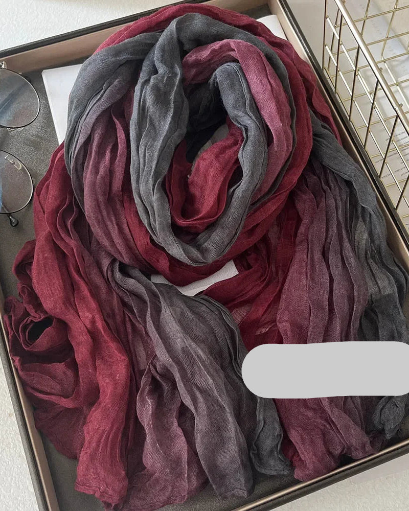 Pleated Long Scarf Shawl