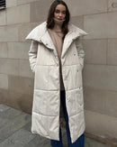 Belted Quilted Long Puffer Coat