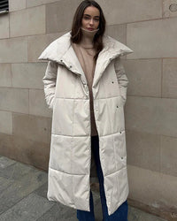 Belted Quilted Long Puffer Coat