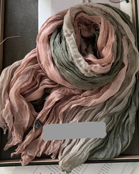 Pleated Long Scarf Shawl
