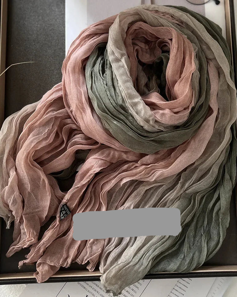 Pleated Long Scarf Shawl