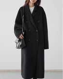 Long Double-Faced Wool Blend Coat