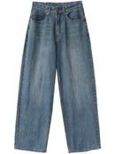 High Waist Wide Leg Denim Pants