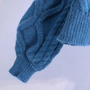 Twist Short V-Neck Single-breasted Knitted Cardigan