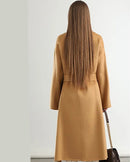 A-Line Pure Wool Belted Trench Coat