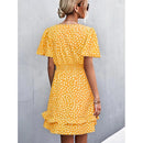 V-Neck Floral Mini Dress