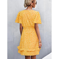 V-Neck Floral Mini Dress