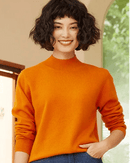 Cashmere Mock Neck Knitted Sweater