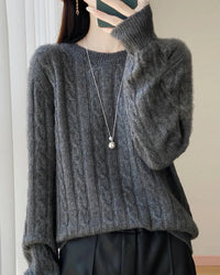 Women Soft Wool Turtleneck Sweater