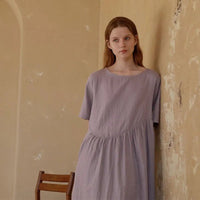 Round Neck Cotton Double-layer Nightdress