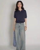 Ice Silk Knitted Polo Shirt