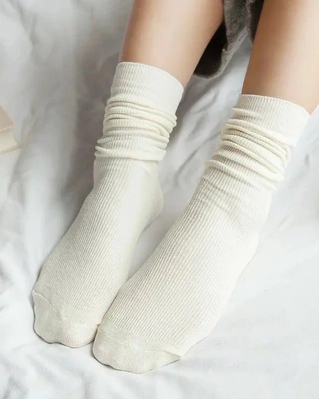 Soft Knit Casual Mid-Calf Socks