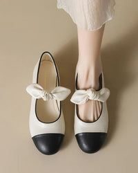 Women's Round-Toe Bow Flat Shoes