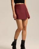 Asymmetric A-Line Mini Skort