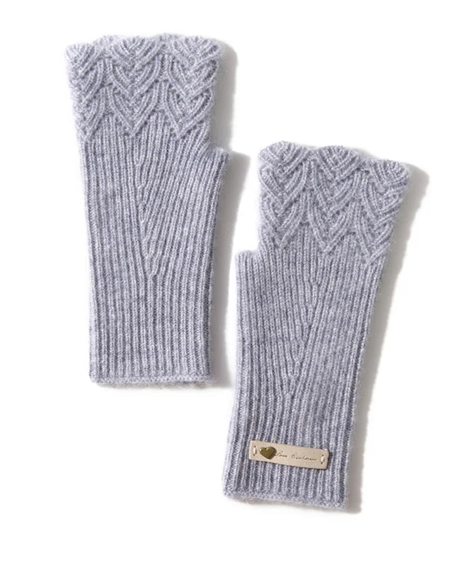 Soft Cashmere Knitted Fingerless Mittens