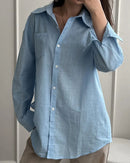 Oversized Cotton Linen Shirt