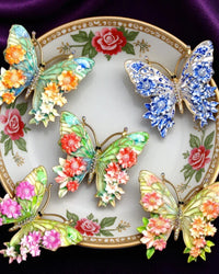 Colorful Butterfly-Shaped Brooch