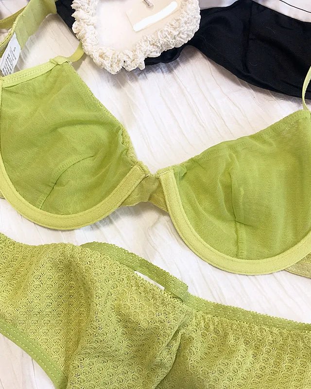 Sexy Ultra-Thin Breathable French Push-Up Bra Set