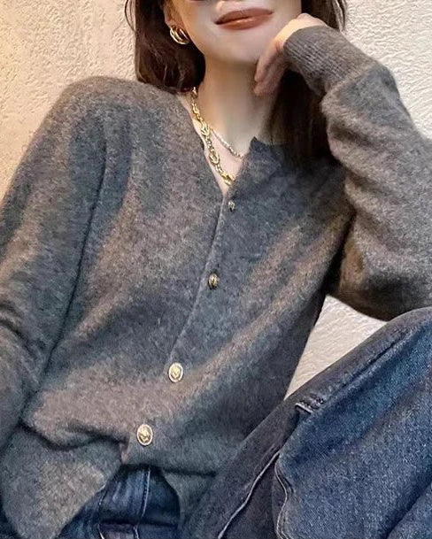 Crewneck Short Cardigan