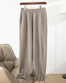 Merino Wool Cuffed Knit Pants