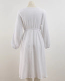 Elegant Long-Sleeved V-Neck Party Beach Dress