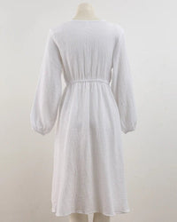 Elegant Long-Sleeved V-Neck Party Beach Dress