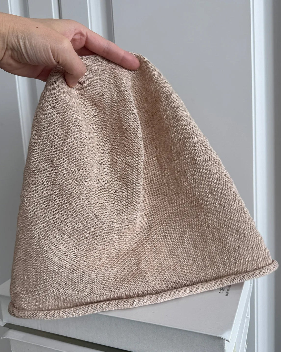 Linen Knit Slouchy Beanie