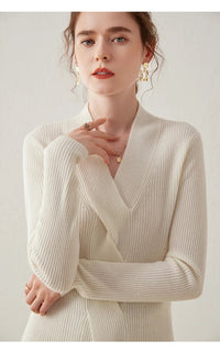 Pure Cashmere V-Neck Pullover Sweater