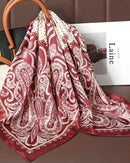 Multifunction Paisley Square Silk Scarf