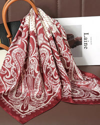 Multifunction Paisley Square Silk Scarf