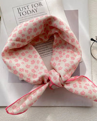 Floral Print Small Square Scarf
