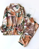 Floral Print Long-Sleeve Pajama Set