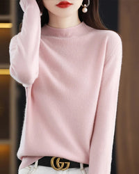 Merino Wool Mock Neck Sweater
