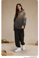 Solid Washed Distressed Ripped Hoodies