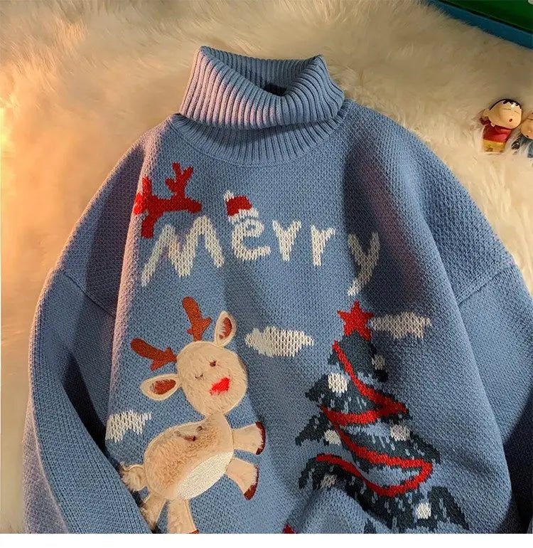Turtleneck Christmas Sweater Ugly Sweater