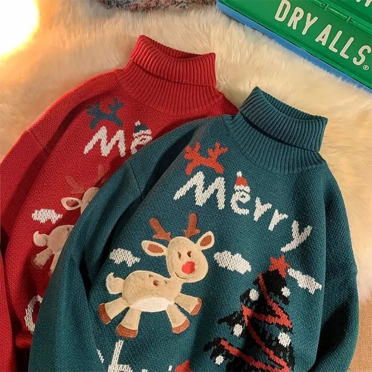 Turtleneck Christmas Sweater Ugly Sweater