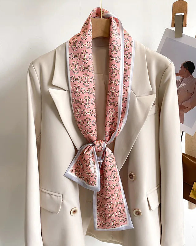 Women's Printed Silk Scarf & Shawl