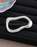 Irregular Oval Polished Brooch