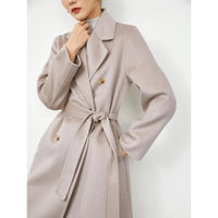 Water Ripple Double-sided Woolen Coat