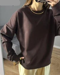 Loose-Fit Pure Cotton Pullover Sweatshirt