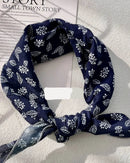 Floral Print Small Square Scarf