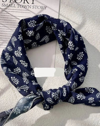 Floral Print Small Square Scarf