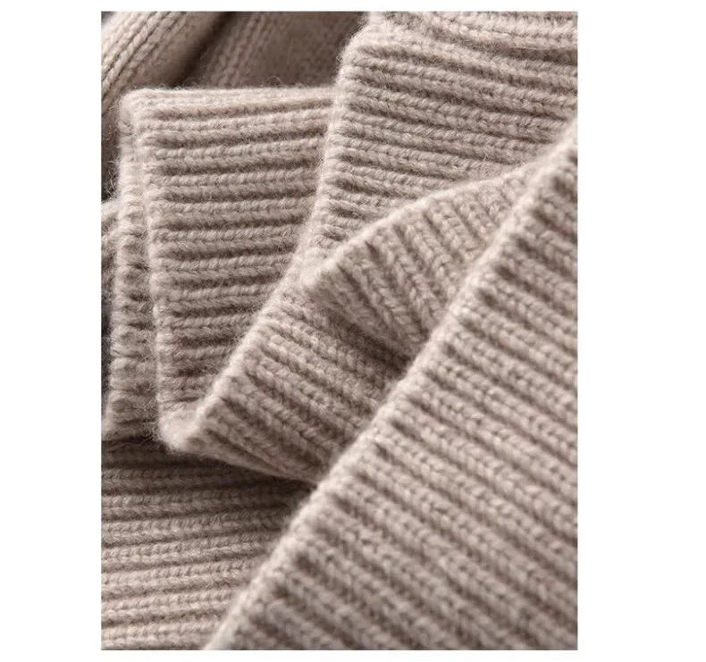 Pure Cashmere Turtleneck Pullover Sweater