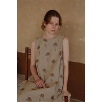 Cotton-colored Woven Jacquard  Nightdress