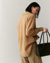 Loose-Fit Mid-Length Knitted Cardigan