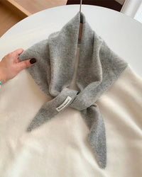 Women's Wool Knit Triangular Scarf
