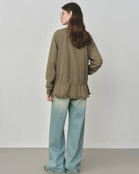 Cotton Modal Zip Collar Jacket