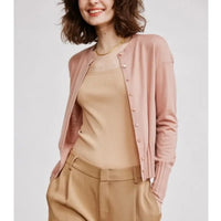 Round Neck Short Wool Cardigan